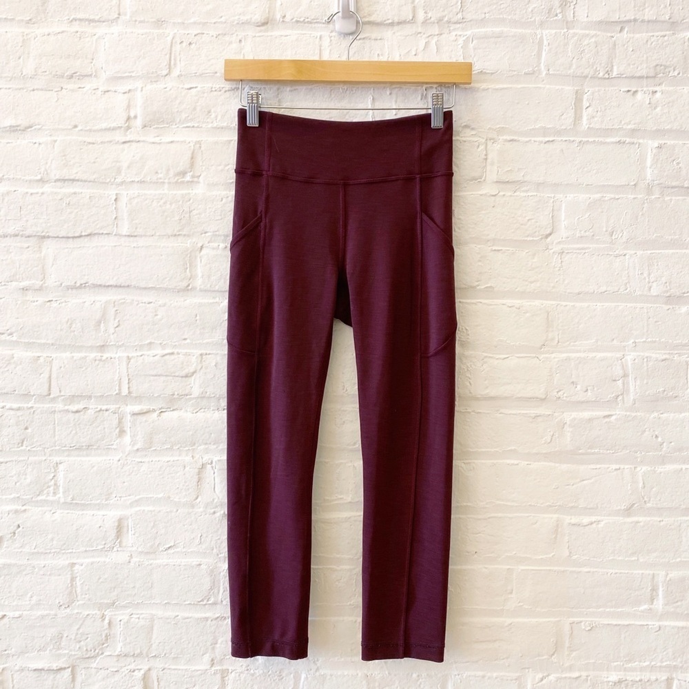 Lululemon || Invigorate High-Rise Tight 25" Heathered Cassis Burgundy 4